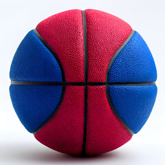 Red and Blue Basketball | Vibrant Two-Tone Sports Ball | Modern Basketball Design | Colorful Athletic Gear | Bold Bicolor Basketball | Textured Sports Ball Close-Up