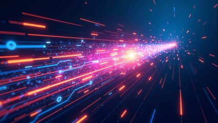 Fototapeta premium Velocity of Value: Dynamic Crypto Data Streams