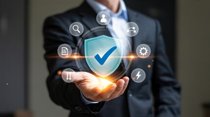 Professional offering digital security and data protection with confidence and innovative technology for cybersecurity solutions