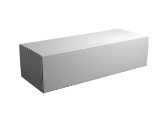 Naklejka premium A simple white rectangular prism shaped box with a lid isolated on transparent background