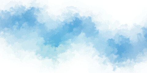 Fototapeta premium Watercolor blue sky background abstract cloudscape illustration perfect for adding a dreamy and ethereal touch to designs