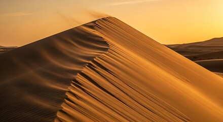 Inspiring Desert Landscape at Sunset for Travel and Adventure Campaigns: Showcase Strength, Resilience, and Exploration in Your Visuals.