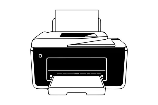Silhouette orf Modern Printer