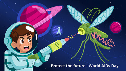 Astronaut battles disease in space for world aids day awareness