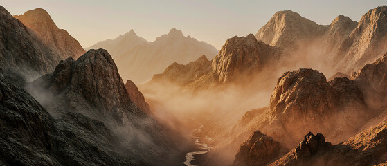 sunrise over the mountains
