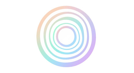 Concentric rings fade from peach to violet