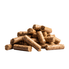 Wood pellets representing sustainable biomass fuel and renewable energy