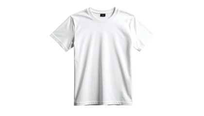 White crew-neck t-shirt, casually laid out