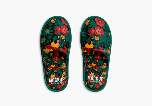 Slippers Mockup Top View