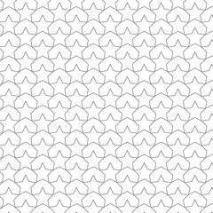 Geometric seamless pattern with stars and polygons on transparent backdrop