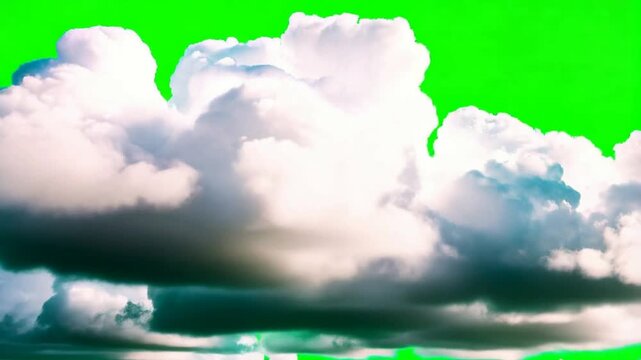Epic Thunderstorm Clouds Building Up - Green Screen Weather VFX