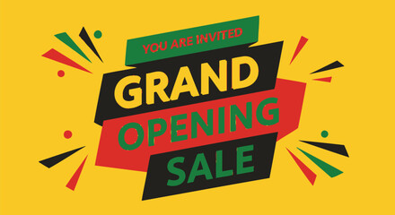 You're invited to a vibrant grand opening sale event with huge savings