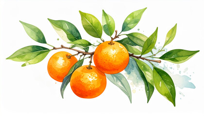 tangerine tree with leaves