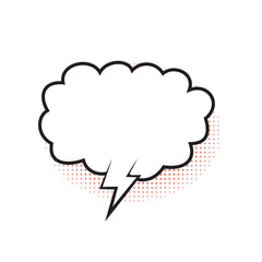 Retro Comic Speech Bubble with Halftone