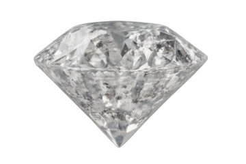 Brilliant round cut diamond displaying facets and sparkle, representing luxury, wealth, and engagement on transparent background