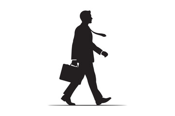 Businessman silhouette  vector  illustration,  Set of  Businessman silhouette  vector