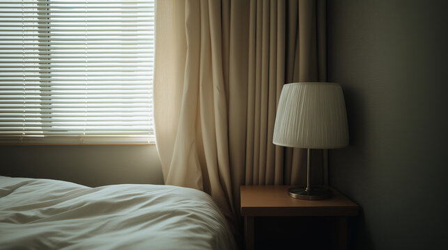 corner. A serene bedroom corner with minimalist design and soft natural light, exuding calm simplicity. lifestyle magazines, social media lookbooks, designed for influencer and brand collaborations.