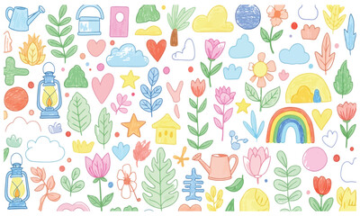 New Year's Eve Celebration Elements Fireworks, Champagne, and Music Notes