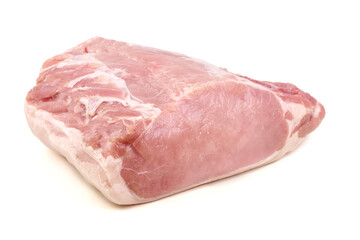 Pork Loin Roast Raw, isolated on white background