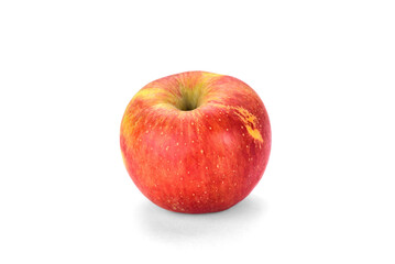 Red apple isolated on white background.