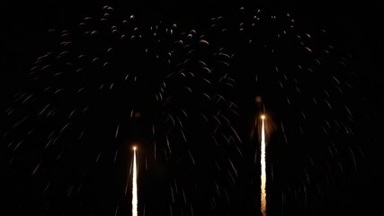 White fireworks exploding in night sky abstract streaks light trails celebration festive event - Powered by Adobe