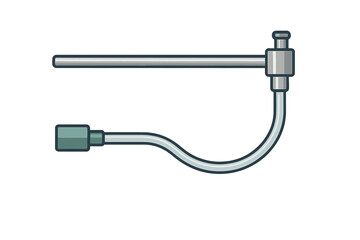 Industrial hydraulic hose and rigid metal pipe fitting assembly for machinery