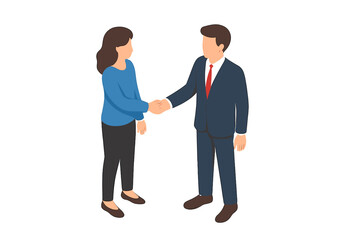 Fototapeta premium Business professionals shaking hands confirming a successful partnership agreement