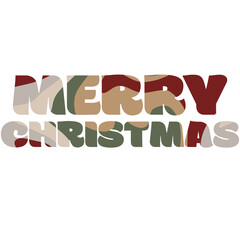 Wide Merry Christmas text with fluid swirl abstract pattern