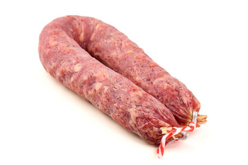 Fuet Sausage Isolated on White Background