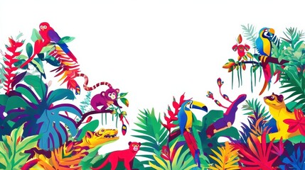 カラフルなトロピカル背景