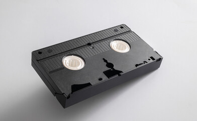 Obraz premium VHS video cassette floating on a white background