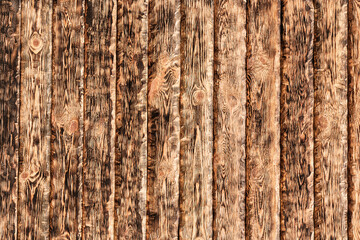 Obraz premium Wooden plank surface with rich texture for rustic background. Concept of natural material pattern and vintage wall panel for design.