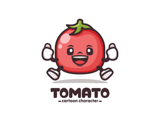 Tomato cartoon mascot with thumbs up
