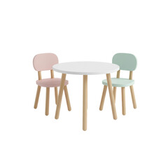 Modern kids small round table and chairs set