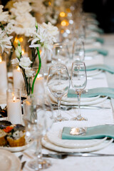 table set for a wedding