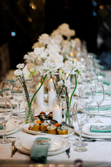 table setting in a restaurant