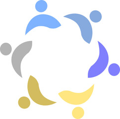 Fototapeta premium PEOPLE CONNECTED UNION TEAM TEAMWORK SIGN LOGO 