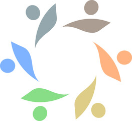 PEOPLE CONNECTED UNION TEAM TEAMWORK SIGN LOGO
