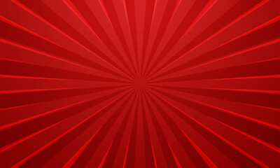 Vibrant red sunburst background with radial rays and subtle texture for dynamic design