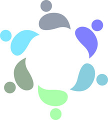 PEOPLE CONNECTED UNION TEAM TEAMWORK SIGN LOGO
