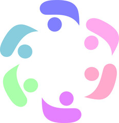 Fototapeta premium PEOPLE CONNECTED UNION TEAM TEAMWORK SIGN LOGO 