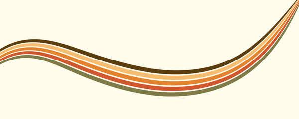 retro vintage 70s style stripes background poster lines. shapes vector design graphic 1970s retro background. abstract stylish 70s era line frame illustration