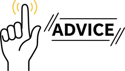 Male hand pushing on a advance sign now
