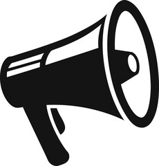 megaphone silhouette black icon