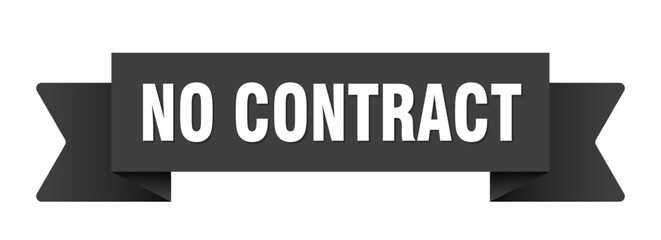 no contract ribbon isolated on transparent background. no contract ribbon