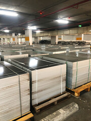 Solar Panels Stacked in Underground Storage Facility