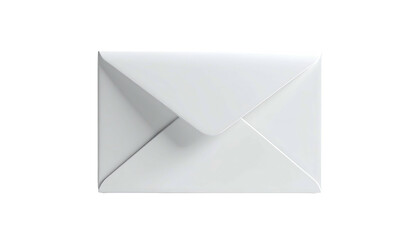 Top view of white sealed envelope, simplistic, clean look