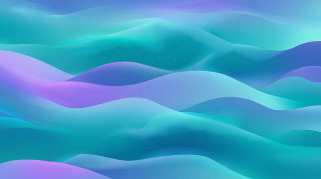 Abstract Gradient Waves in Blue, Teal, and Purple Tones – Digital Background
