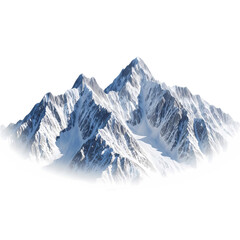 Stunning snow covered mountain range landscape scene