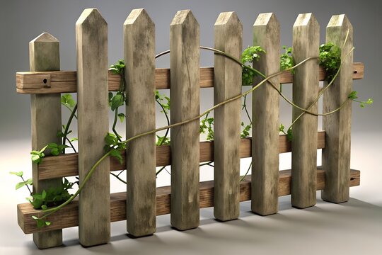 old wooden fence - Powered by Adobe